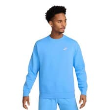Image of NIKE SPORTSWEAR CLUB CREW NECK FLEECE SWEATSHIRT SIZE M (BV2662 412) BLUE