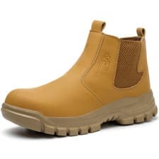Image of MENS LIGHTWEIGHT ANKLE STEEL TOE CAP SAFETY BOOTS LEATHER WORK SHOE