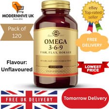 Image of Solgar Omega 3-6-9 Softgels - Pack of 120 - Blend of Premium Fish, Flax and