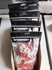 Image of 5 x Fixman 615292 Red/White Plastic Barrier & Hazard Chain 6mm x 5m