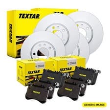 Image of TEXTAR Brake Discs & Pads Front & Rear Braking Service Set Fits Opel Vauxhall