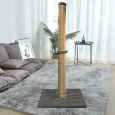 Image of 74CM TALL LARGE CAT SCRATCHING POST STRONG NATURAL SISAL POLE HEAVY DUTY BASE UK
