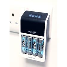 Image of Ansmann Comfort Plus UK Battery Charger with 4 x AA 2500mAh