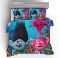 Image of Trolls Collection Duvet Quilt Cover Pillowcases Bedding Set Single Double Size