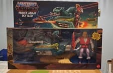 Image of Masters of the Universe Origins Prince Adam Sky Sled NIB 2020 He-Man