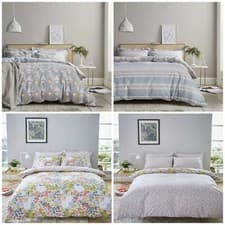 Image of Bianca 100% Cotton Reversible Duvet Cover Set Bedding Bed Set New