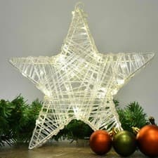 Image of Christmas Star Window Light 30 LED Battery Operated Xmas Decoration Warm White