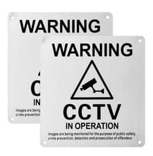 Image of 4Pcs CCTV In Operation Sign 15cm x 15cm Self Adhesive CCTV Signage Warning Signs