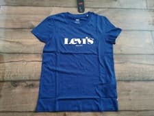 Image of Levis The Perfect Tee T-Shirt Blue Women's UK Size XS BRAND NEW