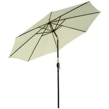 Image of Parasol Garden Umbrellas Outdoor Sun Shade with 8 Ribs 3(m) Tilting Beige New