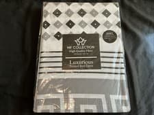 Image of MF COLLECTION DOUBLE DUVET COVER SET 100% Egyptian Cotton Feel RRP £49.99