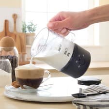 Image of 2-in-1 Milk Warmer & Frother Electric Jug Hot Cold Froth Cappuccino Latte