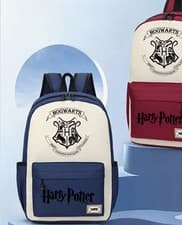 Image of Harry Potter Hogwarts Backpack Blue Crest Logo School Bag Travel Laptop Rucksack