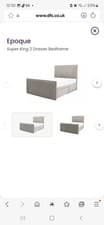Image of dfs 2 drawer super king bed in mink