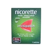 Image of Nicorette Step 1 -25Mg Invisi Patch (Pack Of 7) Once-A-Day Brand New EXP 06/26