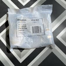 Image of Drayton 0705900B 15mm Angled TRV4 Replacement Lockshield + White Cap Chrome BNIP