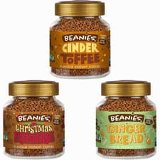 Image of Beanies Instant Coffee Festive Variety- Gingerbread, Cinder Toffee, Xmas Pudding
