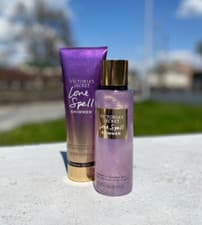 Image of Victoria’s Secret Love Spell Shimmer Mist Spray 250ml and Body Lotion Set New