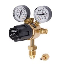 Image of Draper Industrial Gas Bottle Regulator With Double Gauge, 300 Bar - 70147