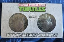 Image of Teenage Mutant Ninja Turtles Limited Edition Bebop And Rocksteady Medallion Set