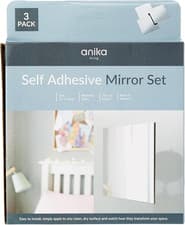 Image of Anika 60960 Pack of 3 Self Adhesive Square Mirrors 15Cm / Versatile and Function