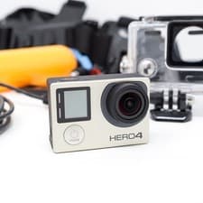 Image of GoPro Hero 4 Black Edition 4K Action Camera Bundle - Great Condition