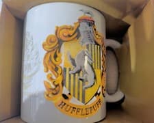 Image of Harry Potter Hufflepuff Crest Mug brand new in box.