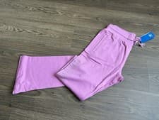 Image of Adidas Pink Luxe Joggers Uk Size 10 Flared Bottoms Brand New With Tags