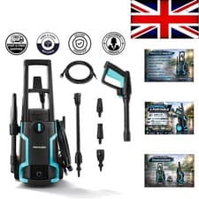 Image of Portable 1600W Pressure Washer with 5m Hose - Effortless Cleaning for Driveways