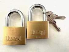 Image of K12050D2 Kasp 120 Series Brass Padlock 50mm Twin Pack