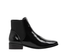Image of Aldo Black Patent Nadia Ankle Boots Size 10