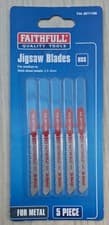 Image of Faithfull Metal Cutting Jigsaw Blades Pack of 5 T118B FAIJBT118B