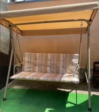 Image of 3 Seater Garden Swing Chair Canopy Outdoor Yard Patio Hammock Bench Seat Steel