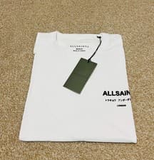 Image of ALL SAINTS MENS SMALL LOGO SUMMER SHORT SLEEVE T-SHIRT