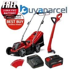 Image of Einhell Cordless Lawnmower 33cm + Strimmer + Battery + Charger PXC GE-CM 18/33