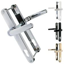 Image of UPVC Door Handle Mila Hero 92PZ Sprung Double Glazing Pair Set Patio PVC 211mm