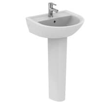 Image of Armitage Shanks Sandringham 21 Basin with Full Pedestal 500mm Wide - 1 Tap Hole