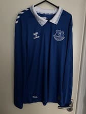 Image of Everton Home Shirt Hummel Large NO SPONSOR