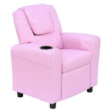Image of HOMCOM Kids Recliner Chair w/ Cup Holder, PU Leather Children Lounger