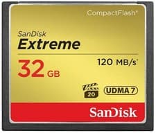 Image of Sandisk Extreme 32GB Compact Flash Card CF Card 120MB/s Full HD Video UDMA7