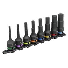 Image of Sealey Hex Impact Socket Bit Set 8pc 1/2"Sq Drive - AK56001
