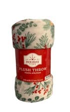 Image of Holiday Time Super Soft Plush Throw Christmas Blanket 50”x60” Gift Decorative