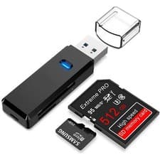 Image of SD Card Reader USB 3.0 | Micro SD SDHC SDXC MMC | Laptop MacBook External Camera