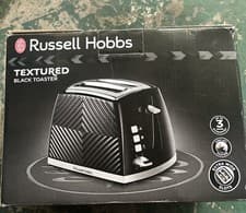 Image of Russell Hobbs 26394 Textured 2 Slice Toaster, Tactile 3D Design Bread Toaster