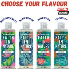 Image of Faith In Nature Body Wash 400ml - Vegan, Cruelty Free, SLS & Paraben Free UK