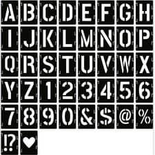 Image of 2/3/4/5inch Letter Stencils Alphabet Numbers Templates DIY craft