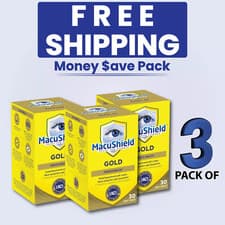 Image of Macushield Gold Food Supplement Capsules 90ct-PACK OF 3