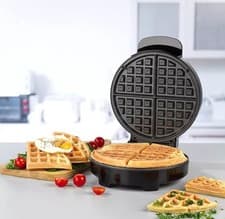 Image of Progress Black Non-Stick Belgian Waffle Snack Kitchen Breakfast Maker Machine