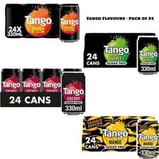 Image of Tango Sugar Free Soft Drink 330ml Cans Pack of 24 Orange Apple Mango Cherry