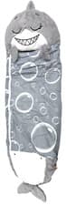 Image of HAPPY NAPPERS Gray Shark Medium Sleeping Bag Packaging is DISTRESSED, Non-Retail